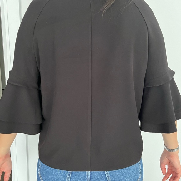 Design Lab black flared sleeve top - Picture 2 of 2